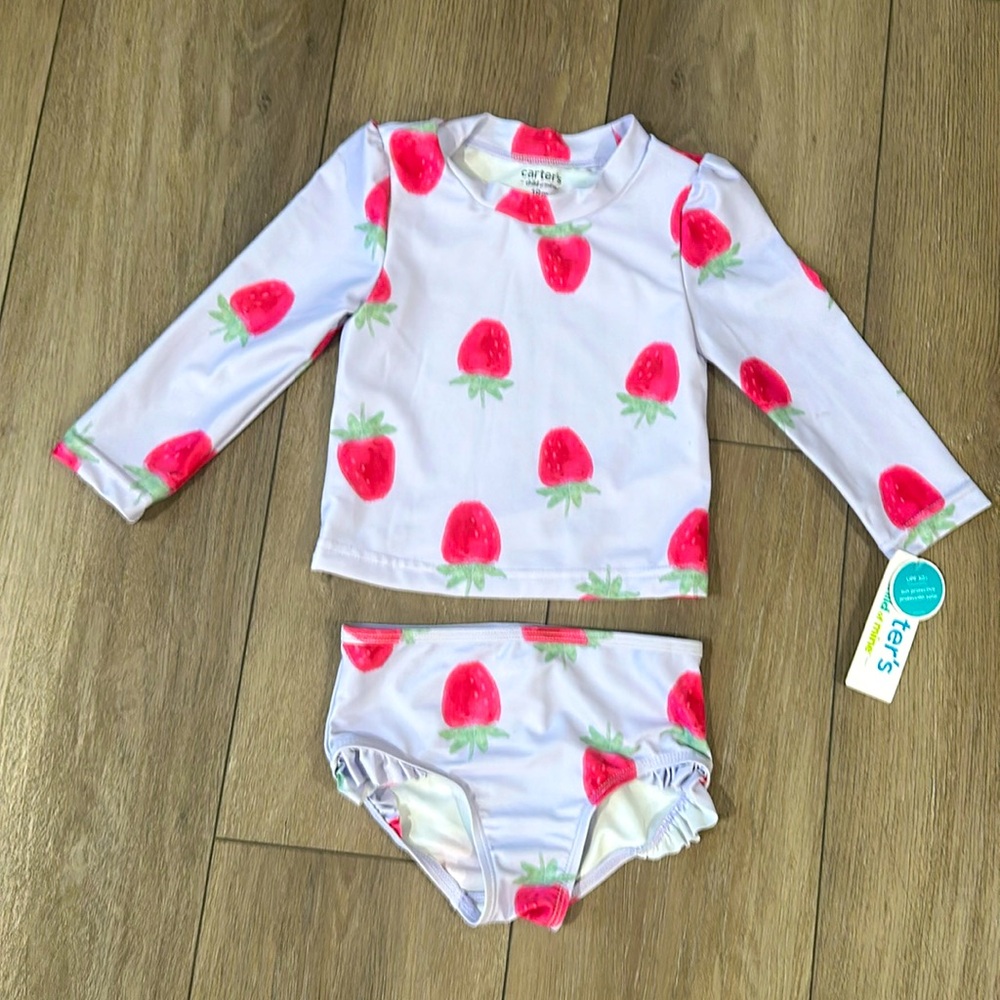 NEW Adorable Berries 2 Piece Swimsuit | Size 18 Months| UPF 50+